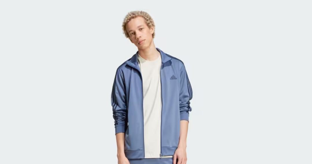ADIDAS Basic 3-Stripes PETROLUM Tricot Track Suit JACKET - Adidas IY6652 Jackets - Image 2
