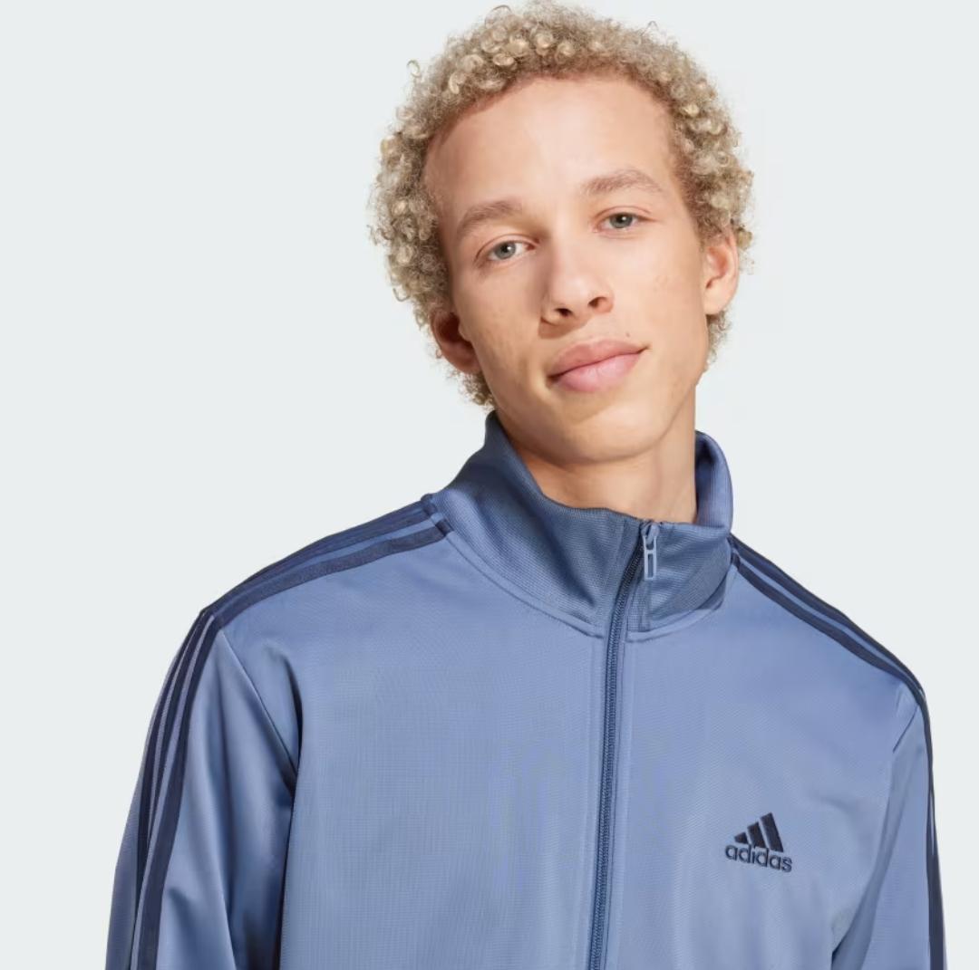 ADIDAS Basic 3-Stripes PETROLUM Tricot Track Suit JACKET - Adidas IY6652 Jackets - Image 5