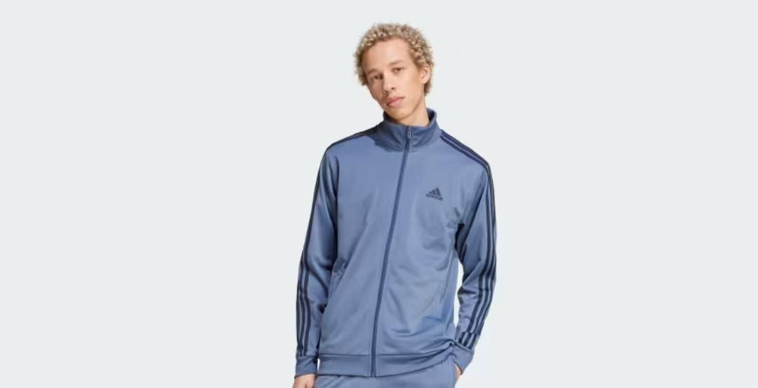 ADIDAS Basic 3-Stripes PETROLUM Tricot Track Suit JACKET - Adidas IY6652 Jackets - Image 3