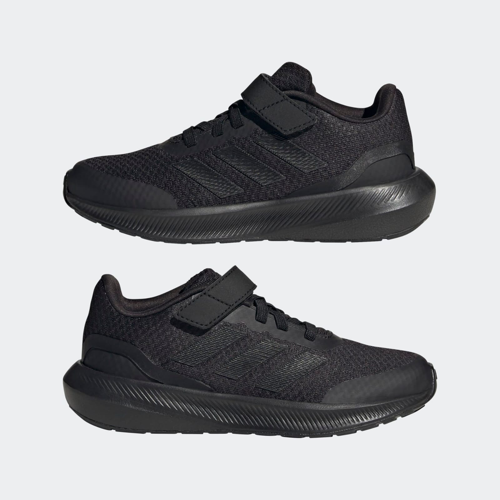 ADIDAS RunFalcon 3.0 BLACK Elastic Lace Top Strap Shoes - Adidas HP5869 - Image 7