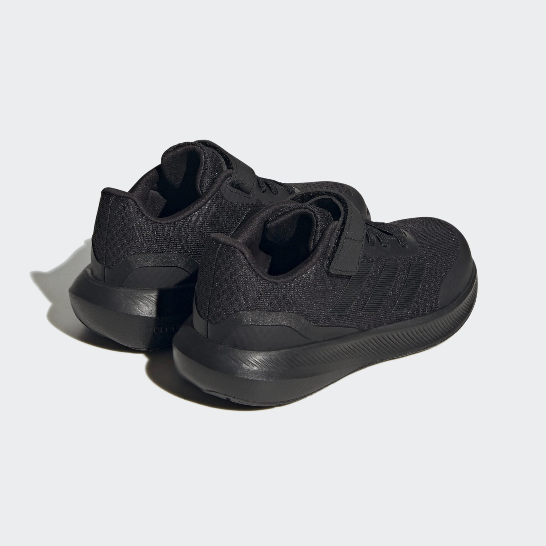 ADIDAS RunFalcon 3.0 BLACK Elastic Lace Top Strap Shoes - Adidas HP5869 - Image 5