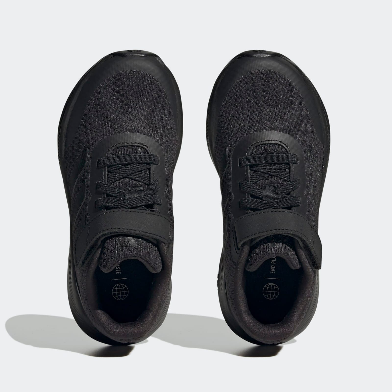 ADIDAS RunFalcon 3.0 BLACK Elastic Lace Top Strap Shoes - Adidas HP5869 - Image 2