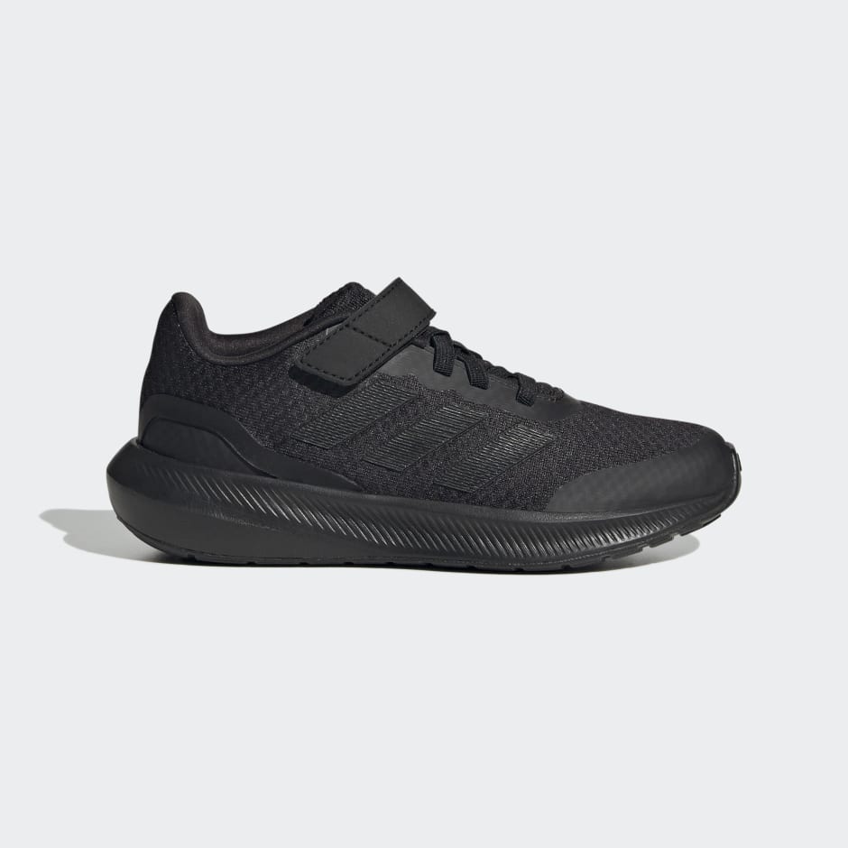 ADIDAS RunFalcon 3.0 BLACK Elastic Lace Top Strap Shoes - Adidas HP5869