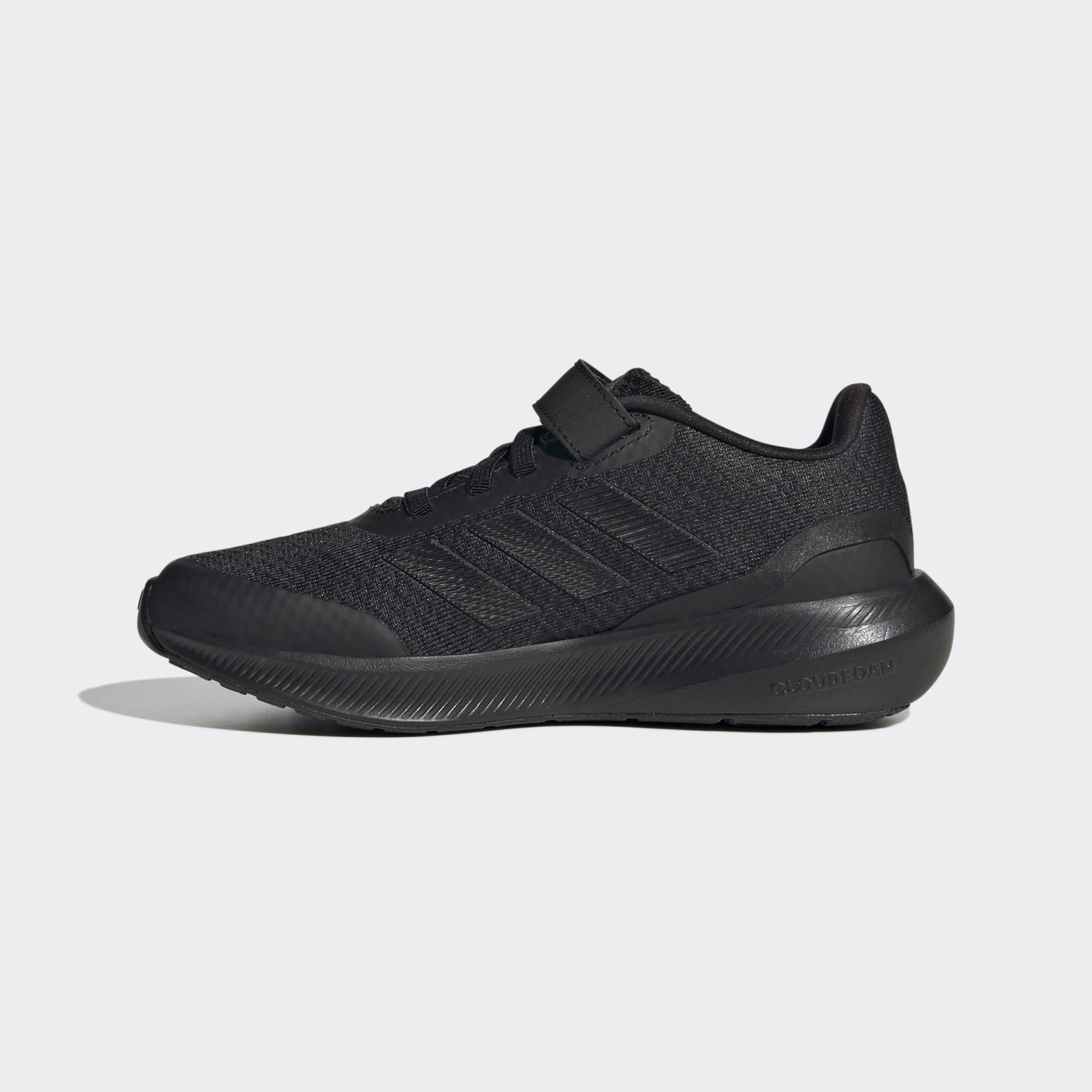 ADIDAS RunFalcon 3.0 BLACK Elastic Lace Top Strap Shoes - Adidas HP5869 - Image 6