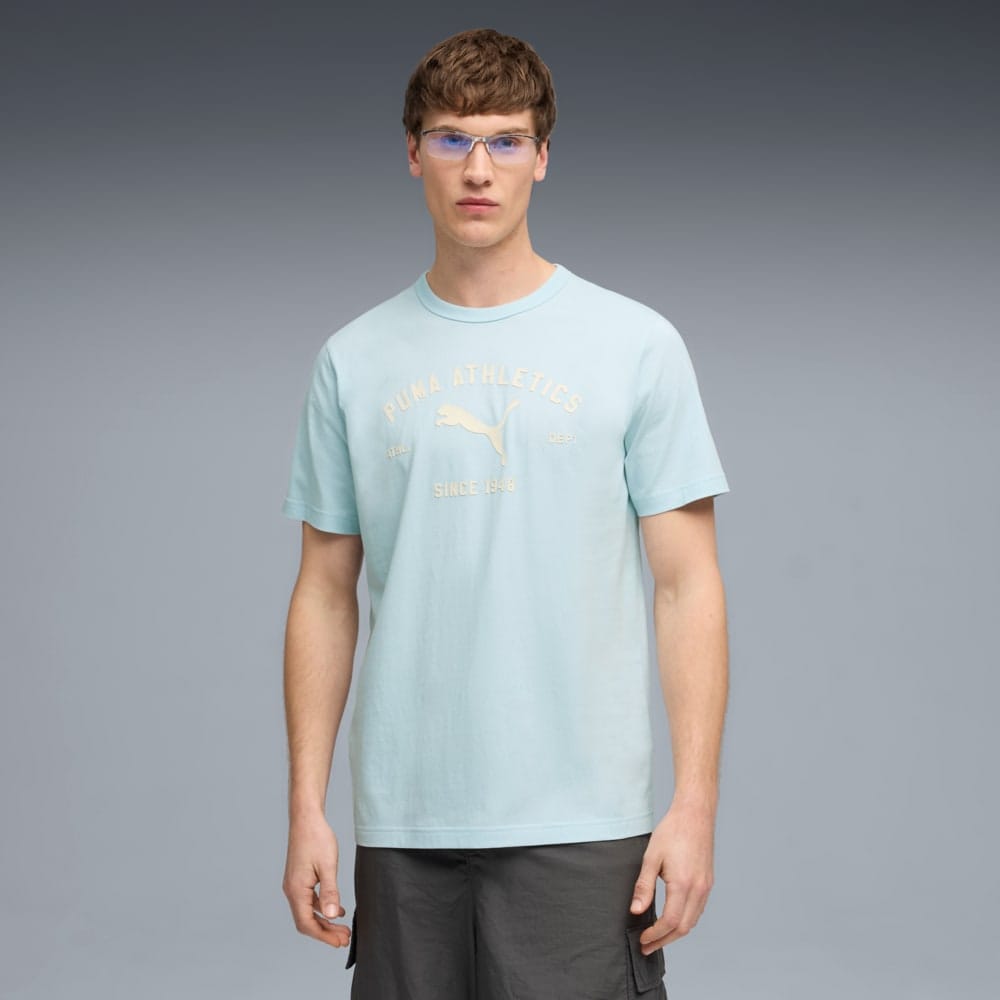 PUMA Men's Casual Shirt PUMA CLASS Graphic Tee Fresh Water - Puma 692226-48