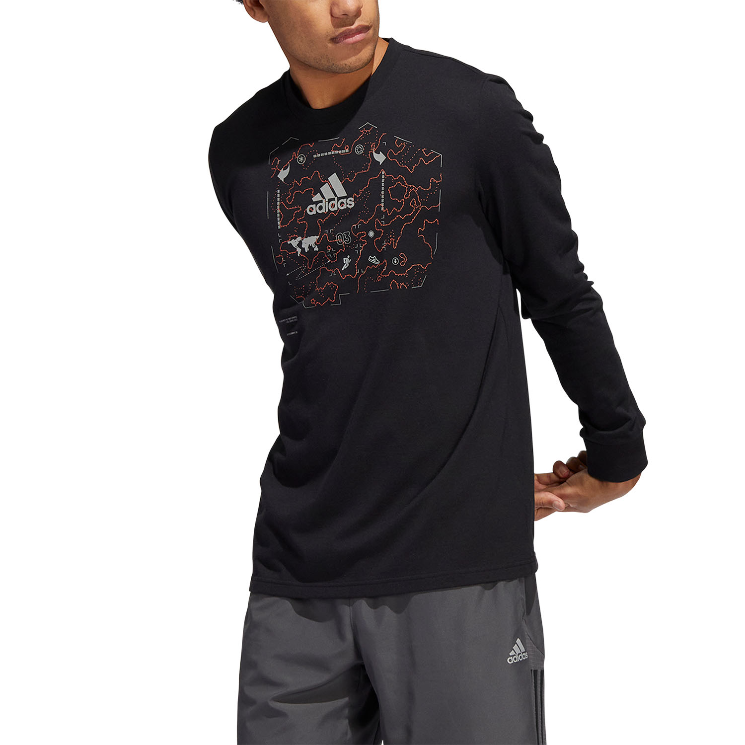 ADIDAS X-City Graphic BALCK LONG SLEEVE Shirt - Adidas HA4309