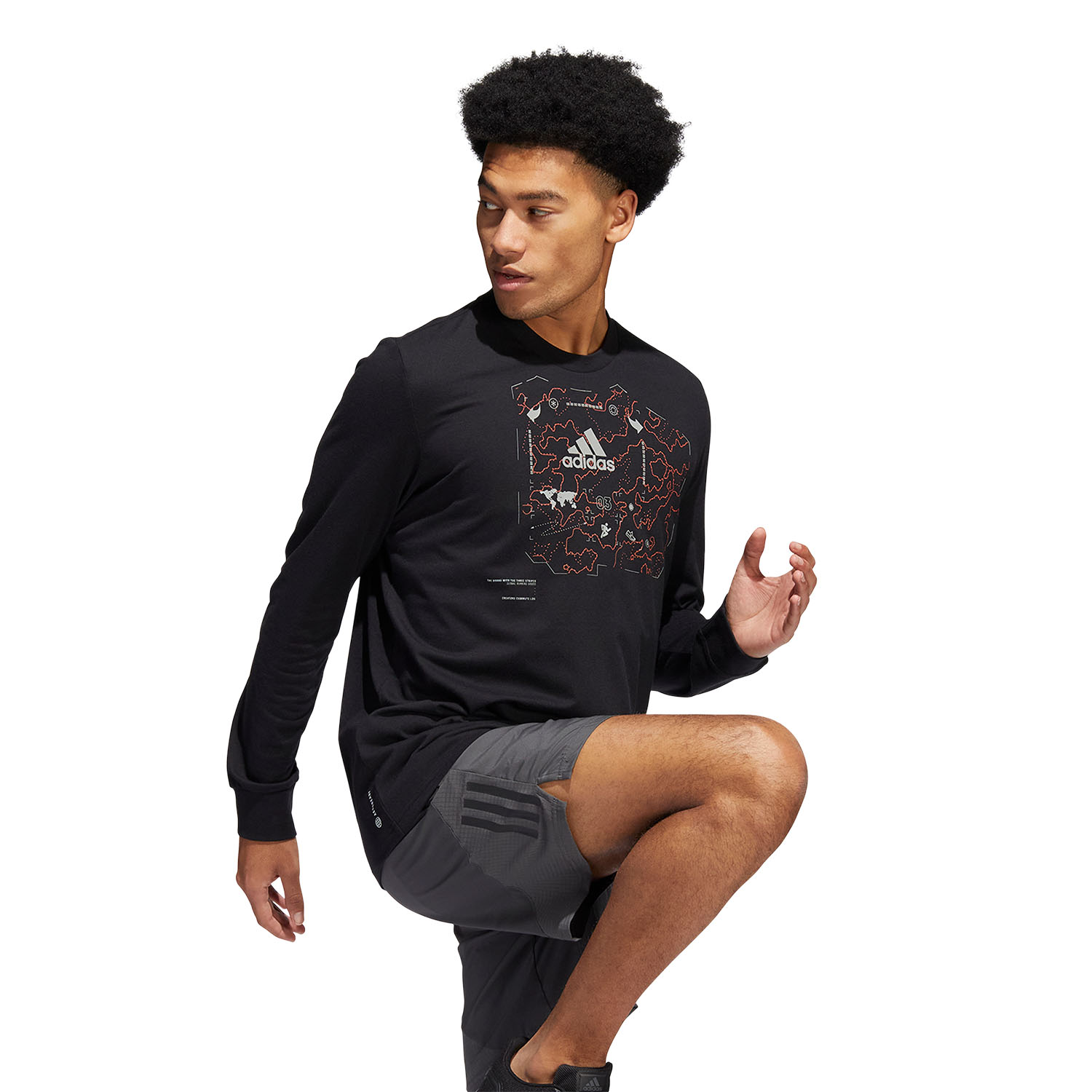ADIDAS X-City Graphic BALCK LONG SLEEVE Shirt - Adidas HA4309 - Image 4
