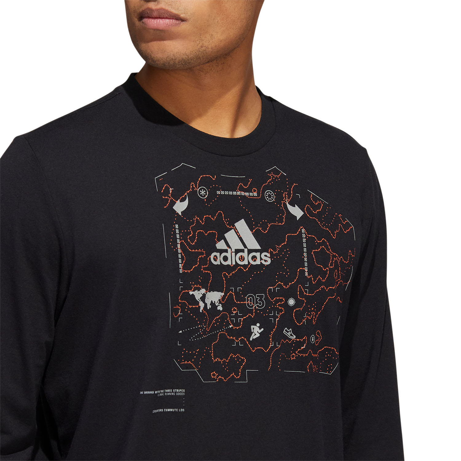 ADIDAS X-City Graphic BALCK LONG SLEEVE Shirt - Adidas HA4309 - Image 3