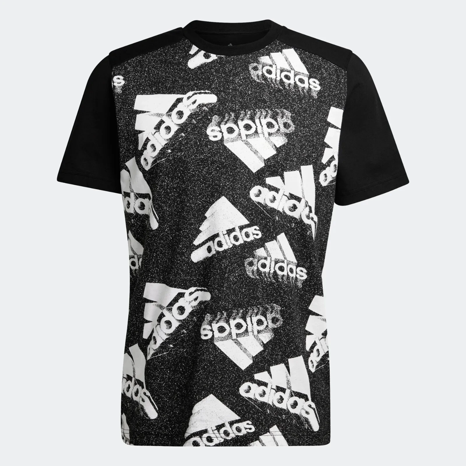 adidas Men's Essential Brand Love Logo Black/White Tee - Adidas HK0380 - Image 2