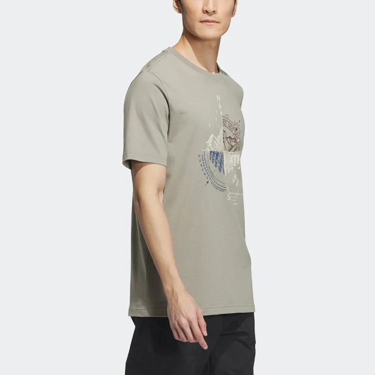 ADIDAS Short Sleeve Mountain Graphic Tee - Adidas IT8847 - Image 3
