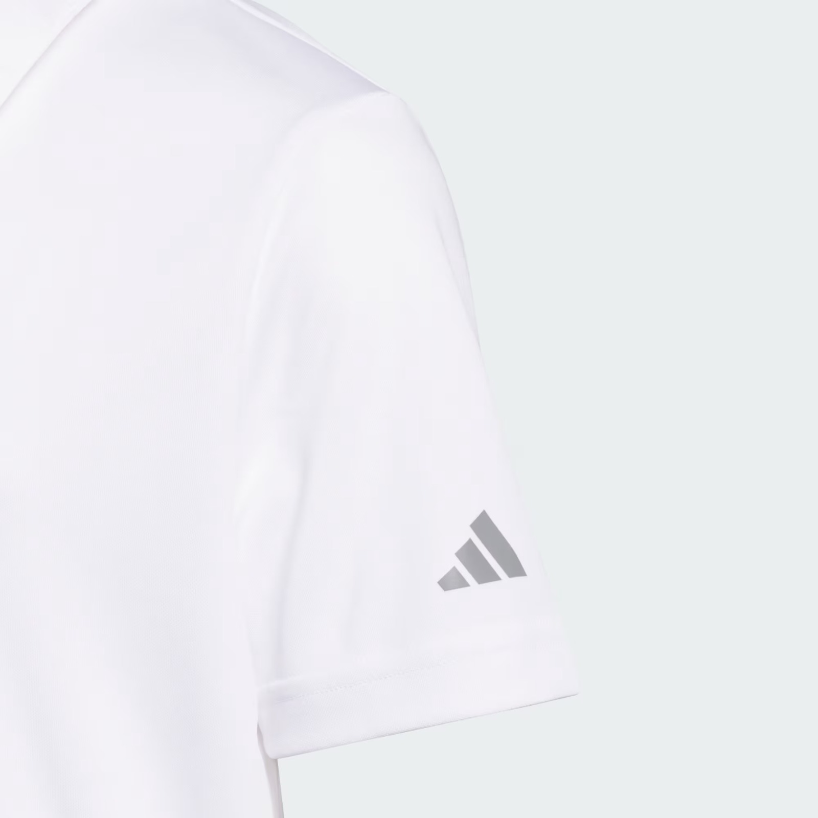 ADIDAS WHITE Kids Performance Polo Shirt - Adidas KF2632 - Image 3