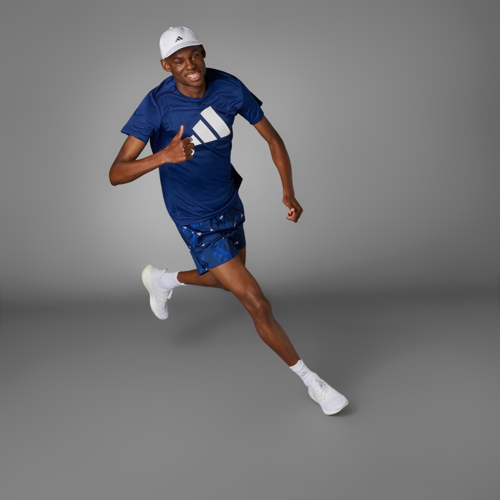 ADIDAS BLUE Run It Tee - Adidas IN0076 - Image 3