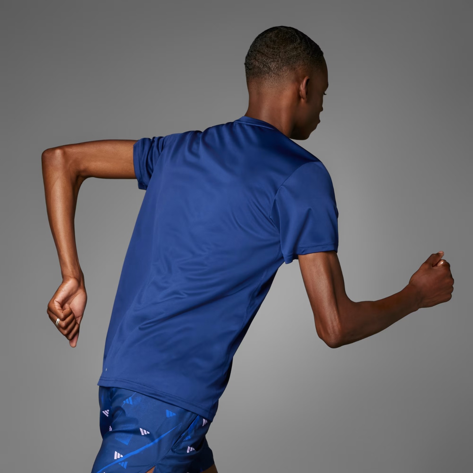 ADIDAS BLUE Run It Tee - Adidas IN0076 - Image 2