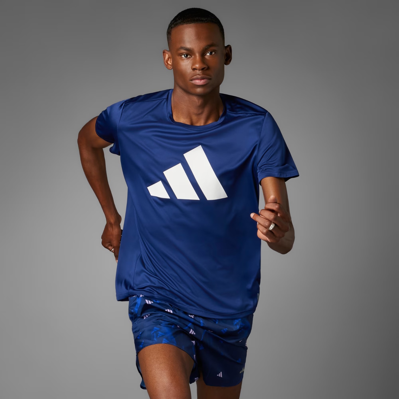 ADIDAS BLUE Run It Tee - Adidas IN0076