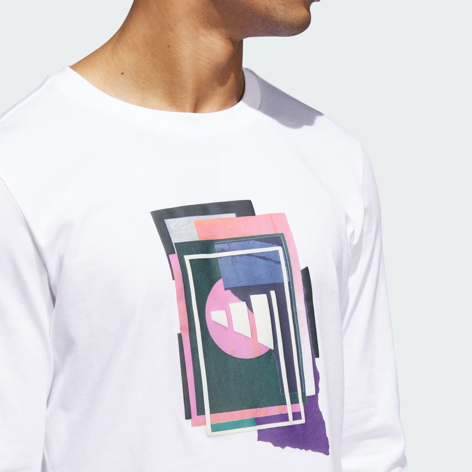 ADIDAS Beyond The Course Graphic Long Sleeve Tee - Adidas JX1756 - Image 5