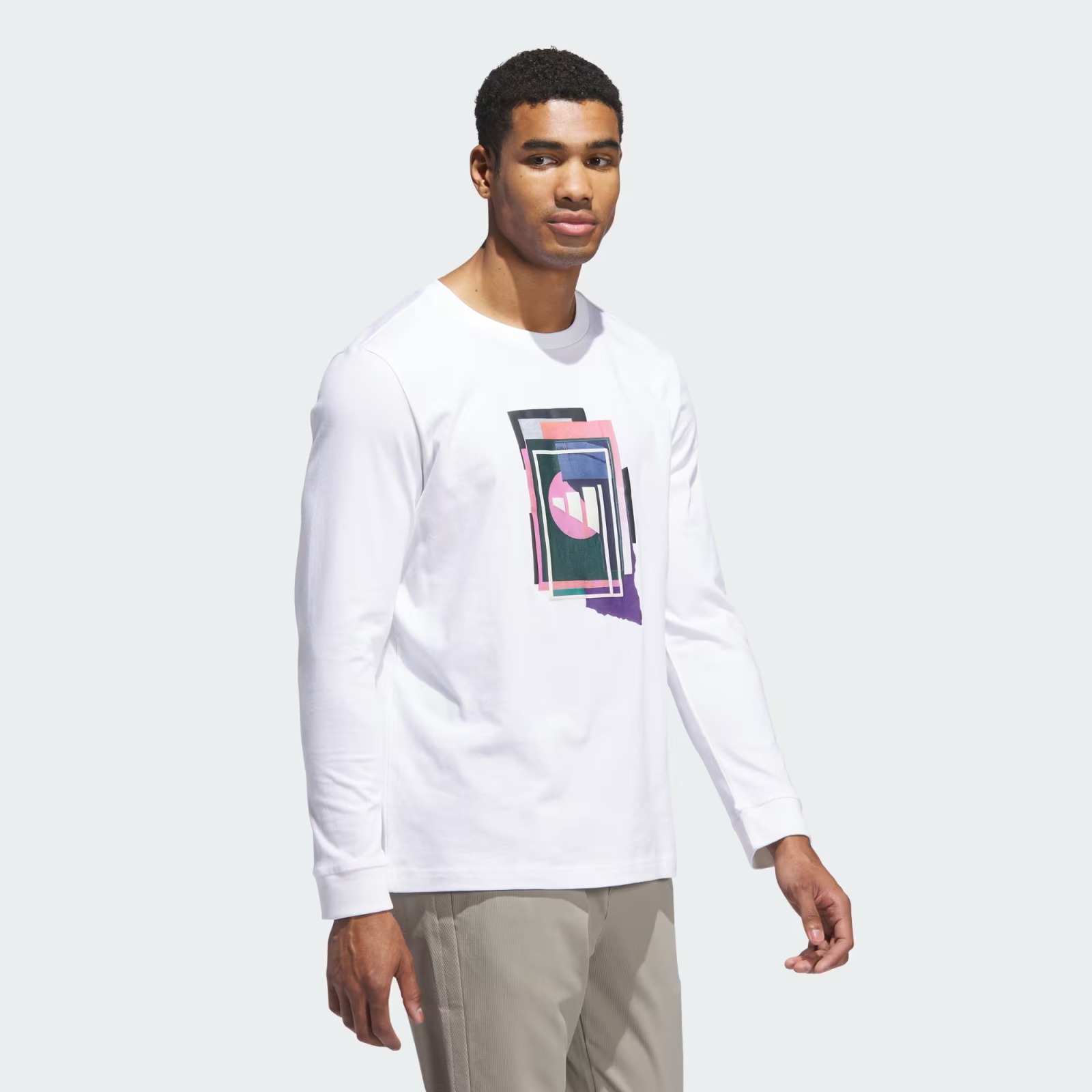 ADIDAS Beyond The Course Graphic Long Sleeve Tee - Adidas JX1756 - Image 4