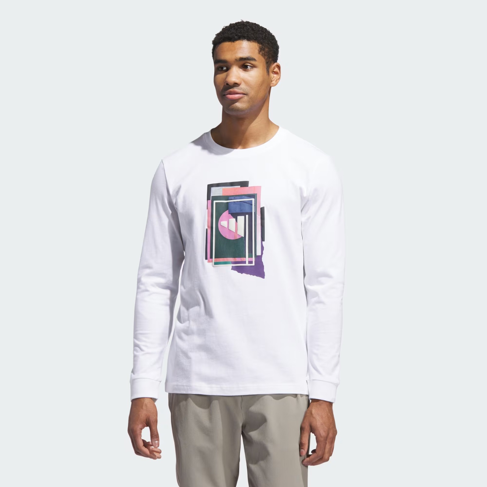 ADIDAS Beyond The Course Graphic Long Sleeve Tee - Adidas JX1756 - Image 2