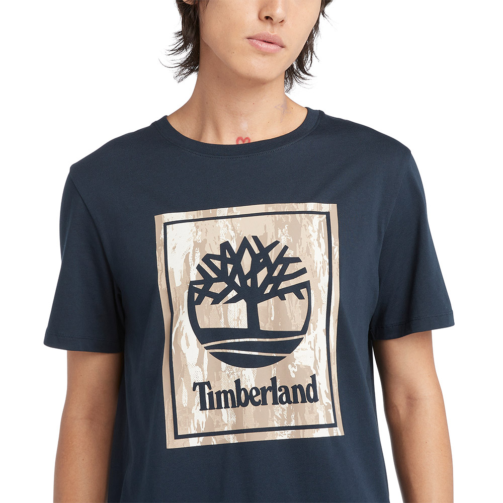 TIMBERLAND CAMO SHORT SLEEVE TEE TB0A5UBF433-433 Blue - Timberland TB0A5UBF 433 - Image 3
