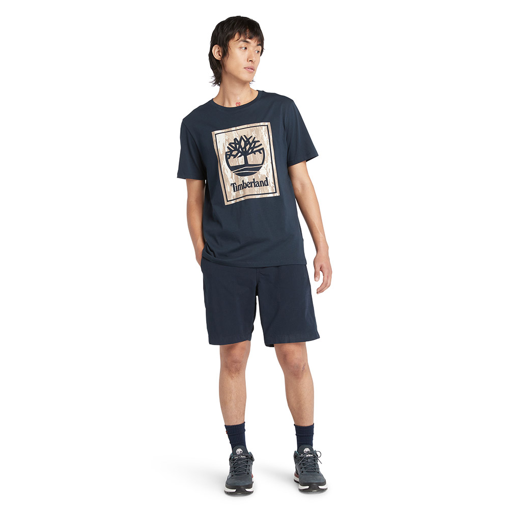 TIMBERLAND CAMO SHORT SLEEVE TEE TB0A5UBF433-433 Blue - Timberland TB0A5UBF 433 - Image 4