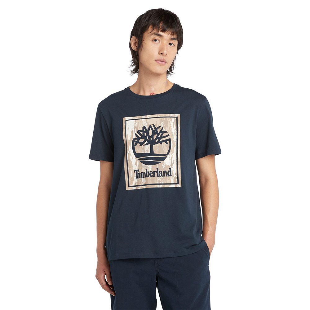 TIMBERLAND CAMO SHORT SLEEVE TEE TB0A5UBF433-433 Blue - Timberland TB0A5UBF 433