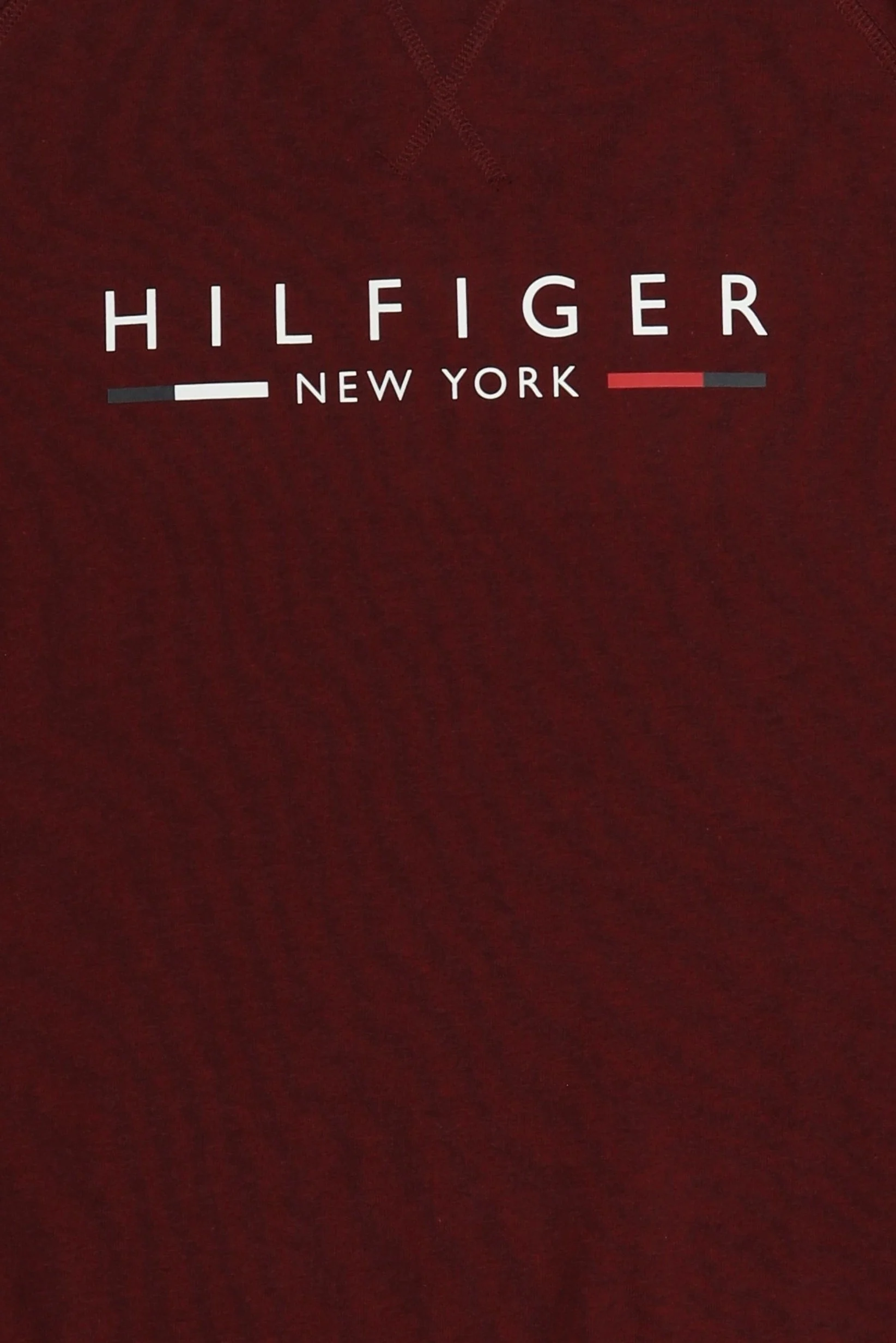 Tommy Hilfiger Men Crew Neck Brand Logo Long Sleeve Sweatshirt, Maroon - Tommy Hilfiger 09t4527 - Image 5